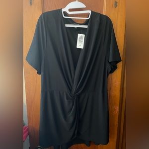 Torrid Black Twist Front Blouse